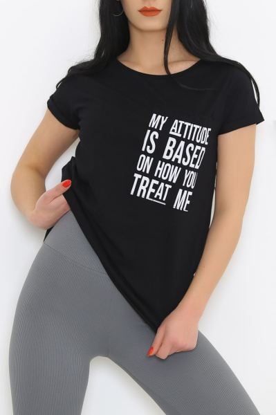 Cep Yazılı Tişört Siyah - 1085.275.