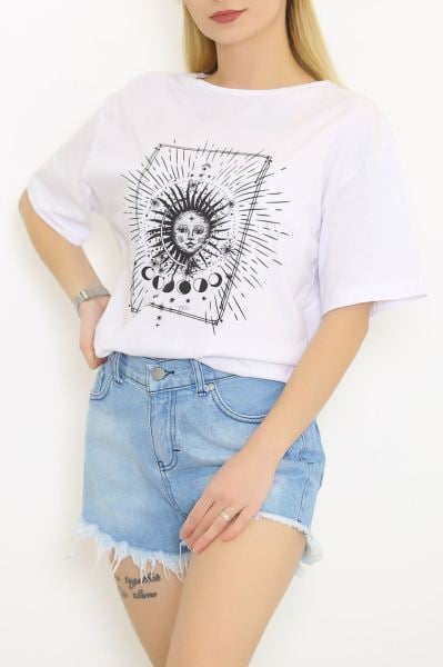 Baskılı Tişört Beyaz - 1112.275.