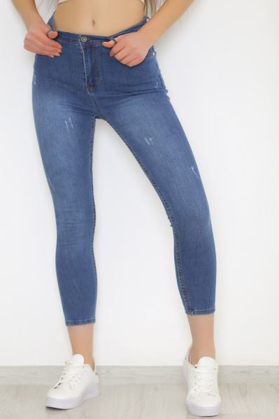 Tırnaklı Kot Pantolon Mavi - 4539.925.