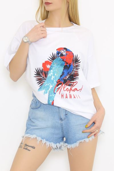 Baskılı Tişört Beyaz - 2217.336.