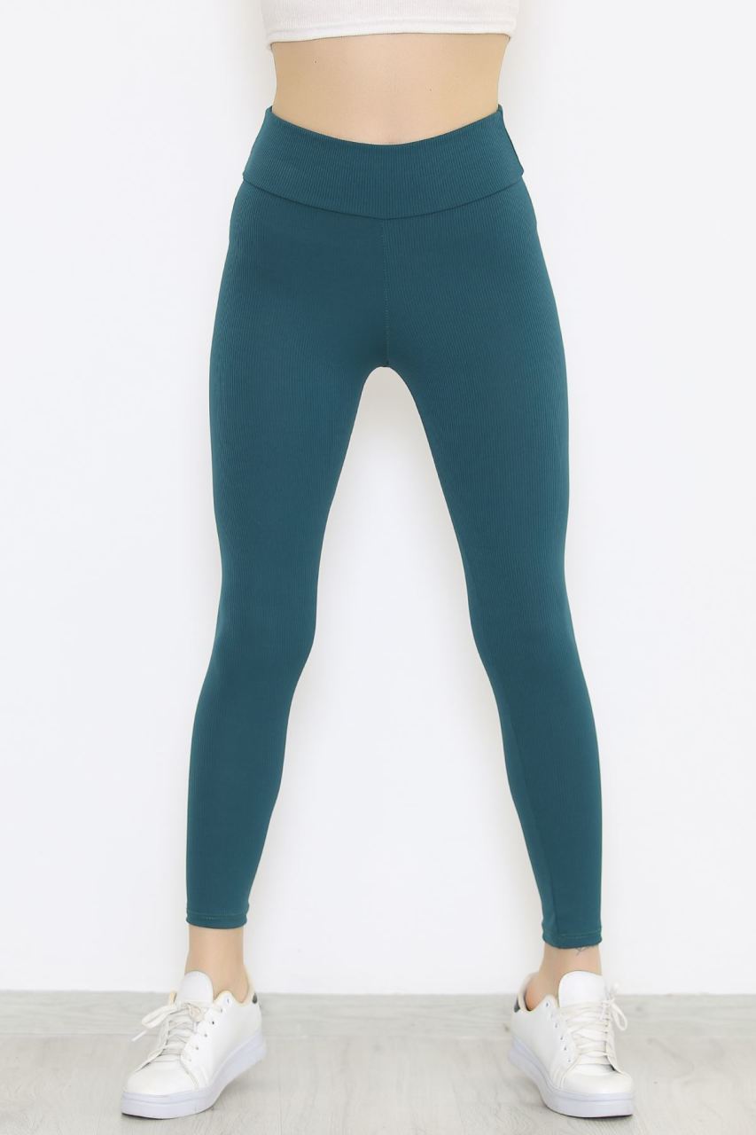 Fitilli Tayt Koyuyeşil - 7759.1169.