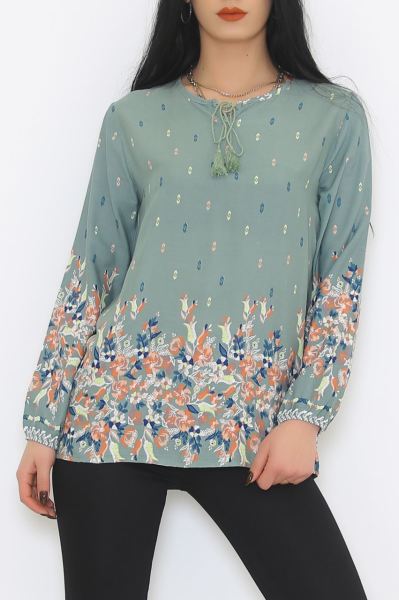 Desenli Bluz Mintdesenli - 8876.107.