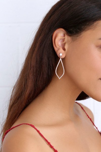 Elegant Beauty Gold Rhinestone Earrings