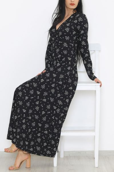 Çiçekli Elbise Beyazsiyah - 4987.716.