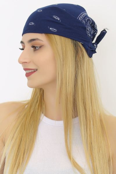 Desenli Bandana Lacivert - 8863.571.
