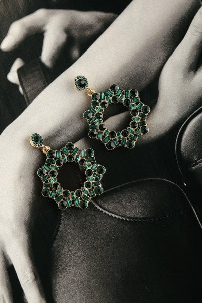 Brightest Future Rose Gold Rhinestone Earrings