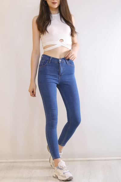 Yüksekbel Kot Pantolon Mavi - 4538.925.
