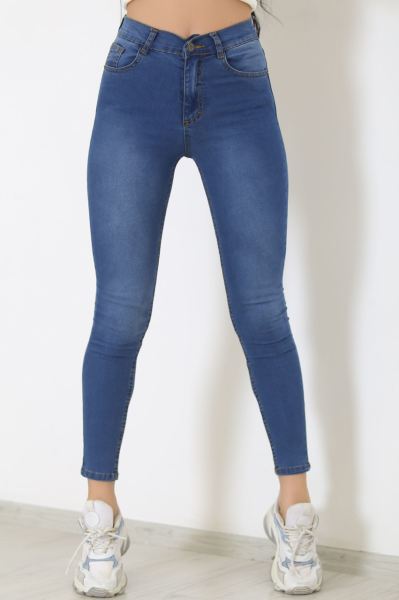 Dar Paça Kot Pantolon Mavi - 2470.1361.