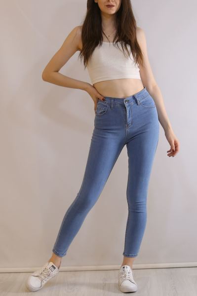 Büyük Beden Yüksekbel Kot Pnt Mavi - 0814.925.