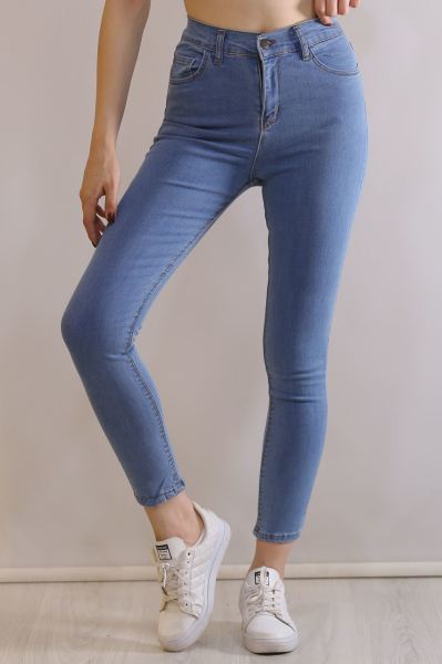 Büyük Beden Yüksekbel Kot Pnt Mavi - 0814.925.