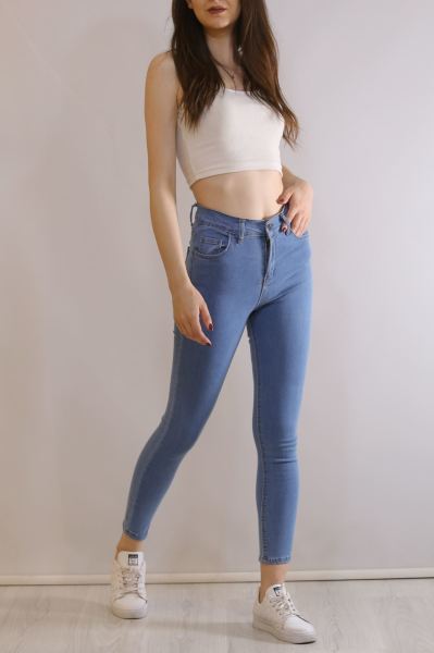 Büyük Beden Yüksekbel Kot Pnt Mavi - 0814.925.