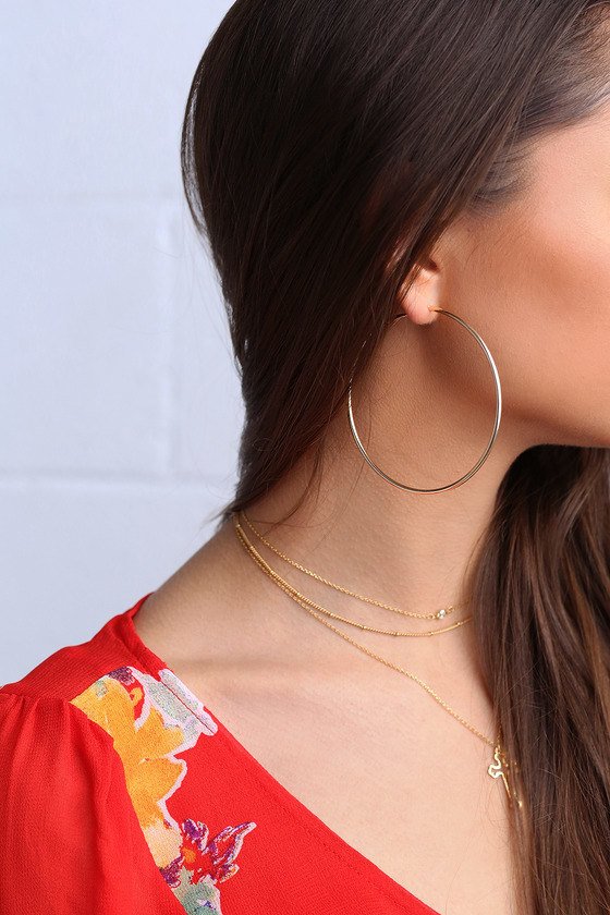 Miley Silver Hoop Earrings