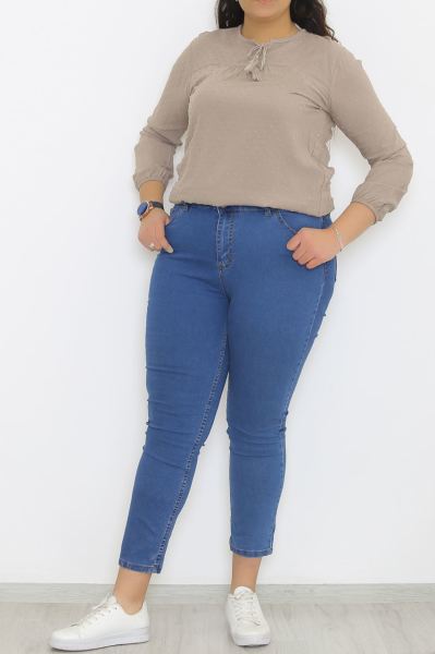 Büyük Beden Kot Pantolon Mavi2 - 8836.1361.