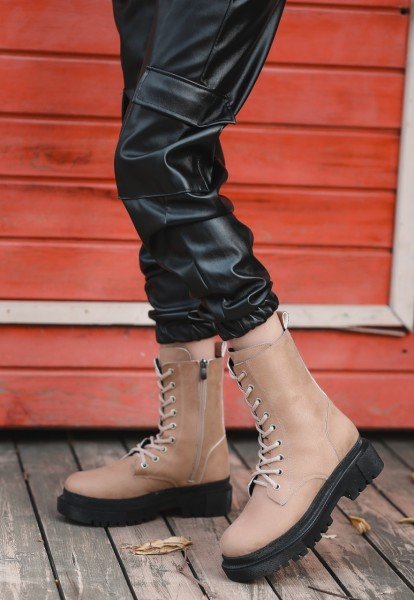 Wies Camel Süet Bağcıklı Bot