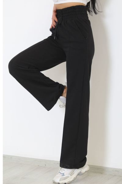 3 İplik Şardonsuz Eşofman Altı Siyah - 5386.1247.