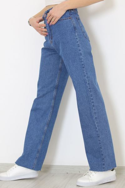 Paça Kesik Kot Pantolon Mavi - 6217.1184.
