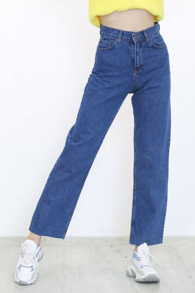Paça Kesik Kot Pantolon Koyumavi - 6217.1184.
