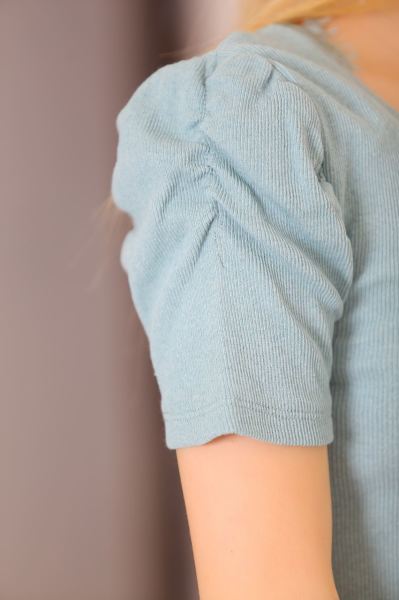 Yaka Dantelli Bluz Mint - 8726.1187.