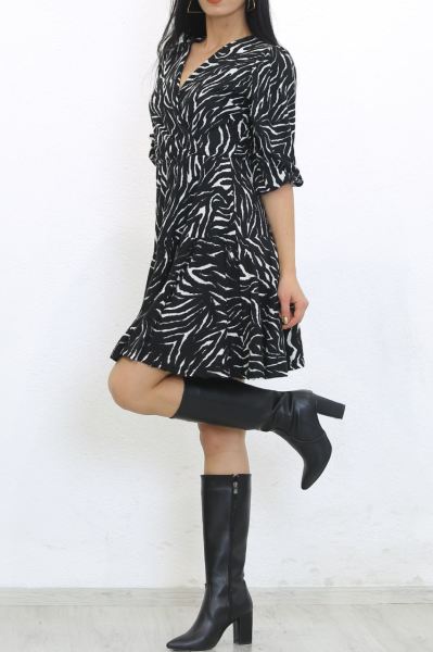 Kruvaze Yaka Elbise Zebra - 2649.994.