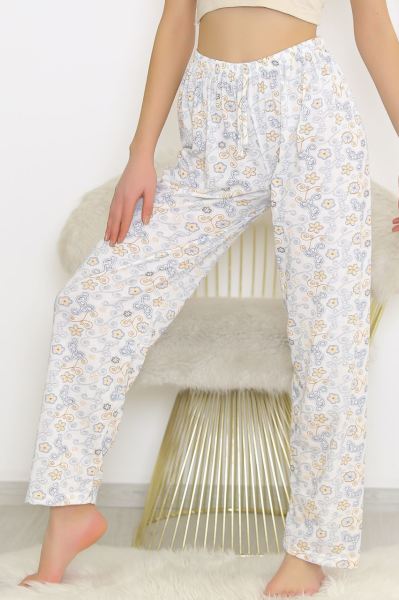 Desenli Pijama Altı Lacibeyaz - 8540.1567.