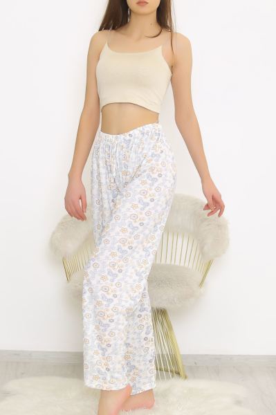 Desenli Pijama Altı Lacibeyaz - 8540.1567.