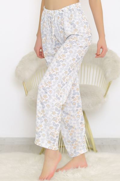 Desenli Pijama Altı Lacibeyaz - 8540.1567.