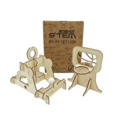 Wood-Kit STEM DIY Mucit Seti - Basketçi Mancınık STEM Oyuncağı