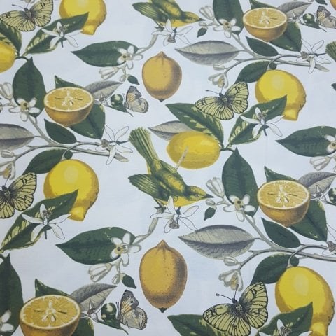 Limon desenli duck kumaşı