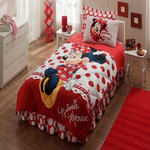 Taç Lisanslı Tek Kişilik Uyku Seti Disney Minnie Mouse