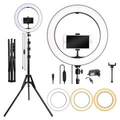 Renksan 14 Inç Video Oda Çekimleri Için Ring Light Sürekli Beyaz Led Işık + 2m Stand Ayak Halka14