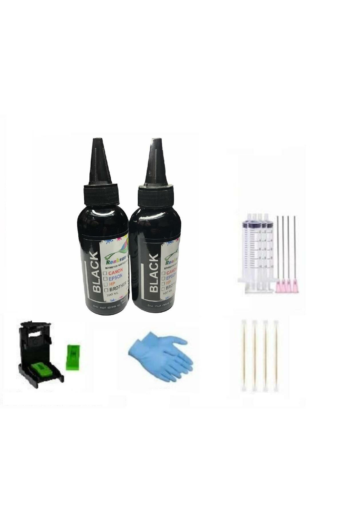 HP 652 UYUMLU KARTUŞ DOLUM MÜREKKEP 2'Lİ SİYAH PAKET RENKSAN