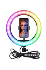 Mj26 10inç Rgb Led Selfie Işığı Tripot Youtuber Makyaj Rıng Lıght RENKSAN