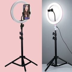 RING FILL LIGHT LED Selfie halka ışık 24W 5500K Tripod ile iphone akıllı telefon makyaj