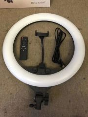 RENKSAN ZB-F348 18 inç halka ışık LED Video ışığı makyaj lambası Tripod standı ve üç mobil kelepçe ile