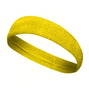 Sporcu Havlu Kafa Bandı, Alın Ter Bandı Headband Sarı