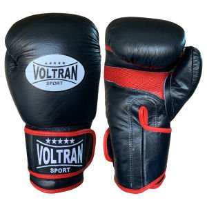 Voltran Classic Hakiki Deri Muay Thai ve Boks Eldiveni Siyah