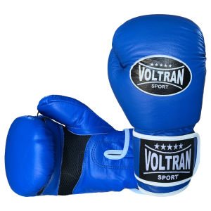 Voltran Classic Hakiki Deri Muay Thai ve Boks Eldiveni Mavi