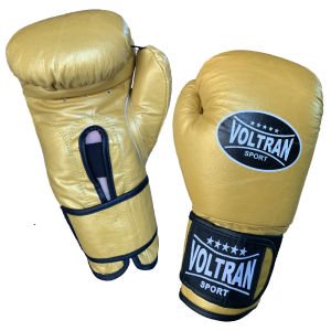 Voltran Classic Hakiki Deri Muay Thai ve Boks Eldiveni Altın Sarısı