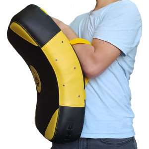 Leon Curved Büyük Boy Darbe Yastığı Kick-Boks Lowkick Pads Sarı