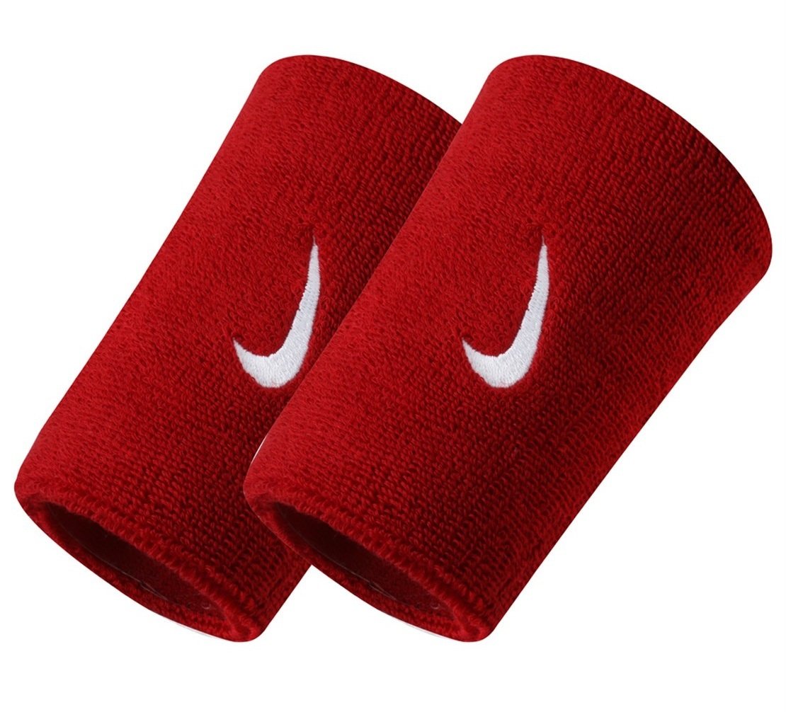 Nike Swoosh Wristbands Doublewide Havlu El Bilekliği Kırmızı