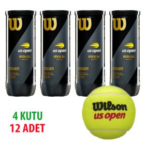 4 Kutu Wilson Us Open tenis Topu Vakum Ambalajda WRT106200