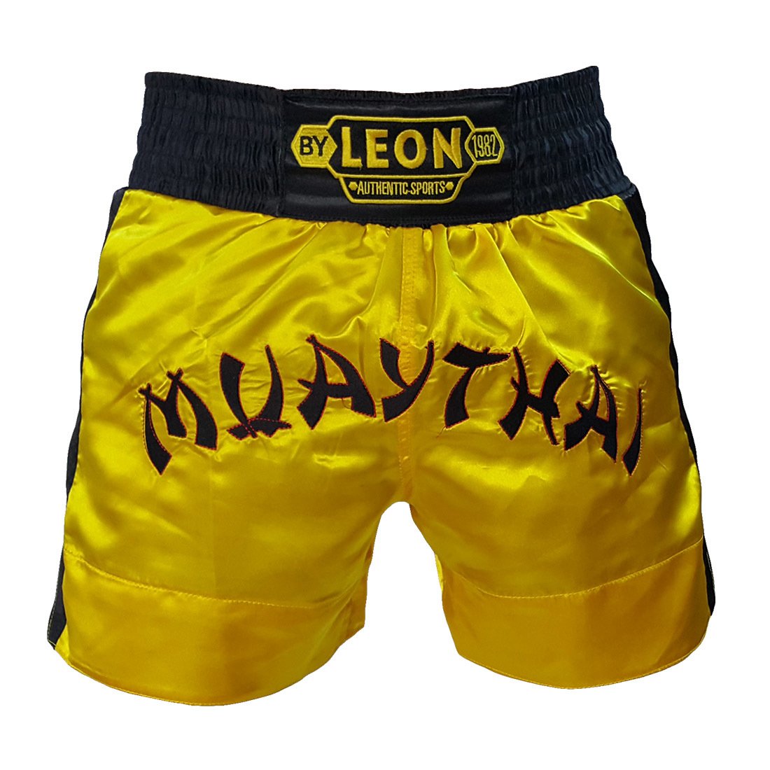 Leon Classic Nakışlı Muay Thai ve Kick Boks Antrenman Şortu Sarı