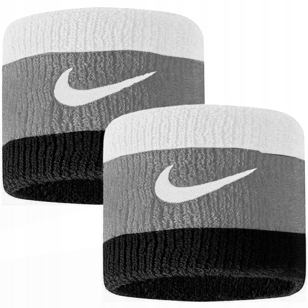 Nike Swoosh Wristbands 2li Havlu El Bilekliği Gri Siyah