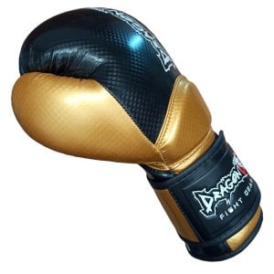 Dragon Carbon 5 Muay Thai Boks ve Kick-boks Eldiveni Siyah Altın