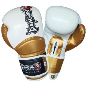 Dragon Carbon 5 Muay Thai Boks ve Kick-boks Eldiveni Beyaz