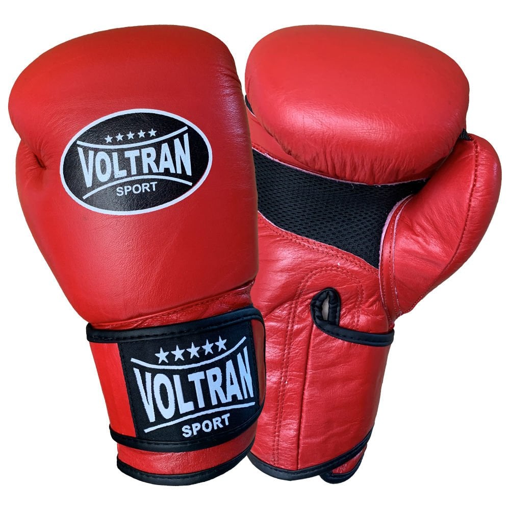 Voltran Classic Hakiki Deri Muay Thai ve Boks Eldiveni Kırmızı