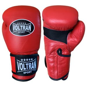 Voltran Classic Hakiki Deri Muay Thai ve Boks Eldiveni Kırmızı