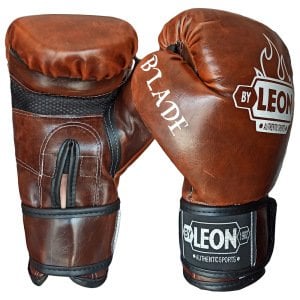 Leon Blade Training Boks, Kick Boks ve Muay Thai Eldiveni Kahve Renkli