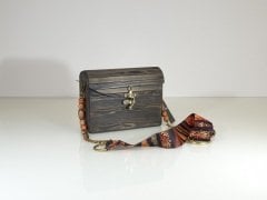 WOOD MODEL KOYU RENK ÇANTA