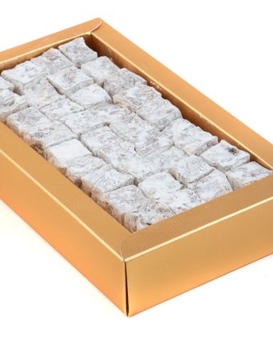 Çifte Kavrulmuş Antep Fıstıklı Lokum - Büyük Kurumsal Kutu - Gold